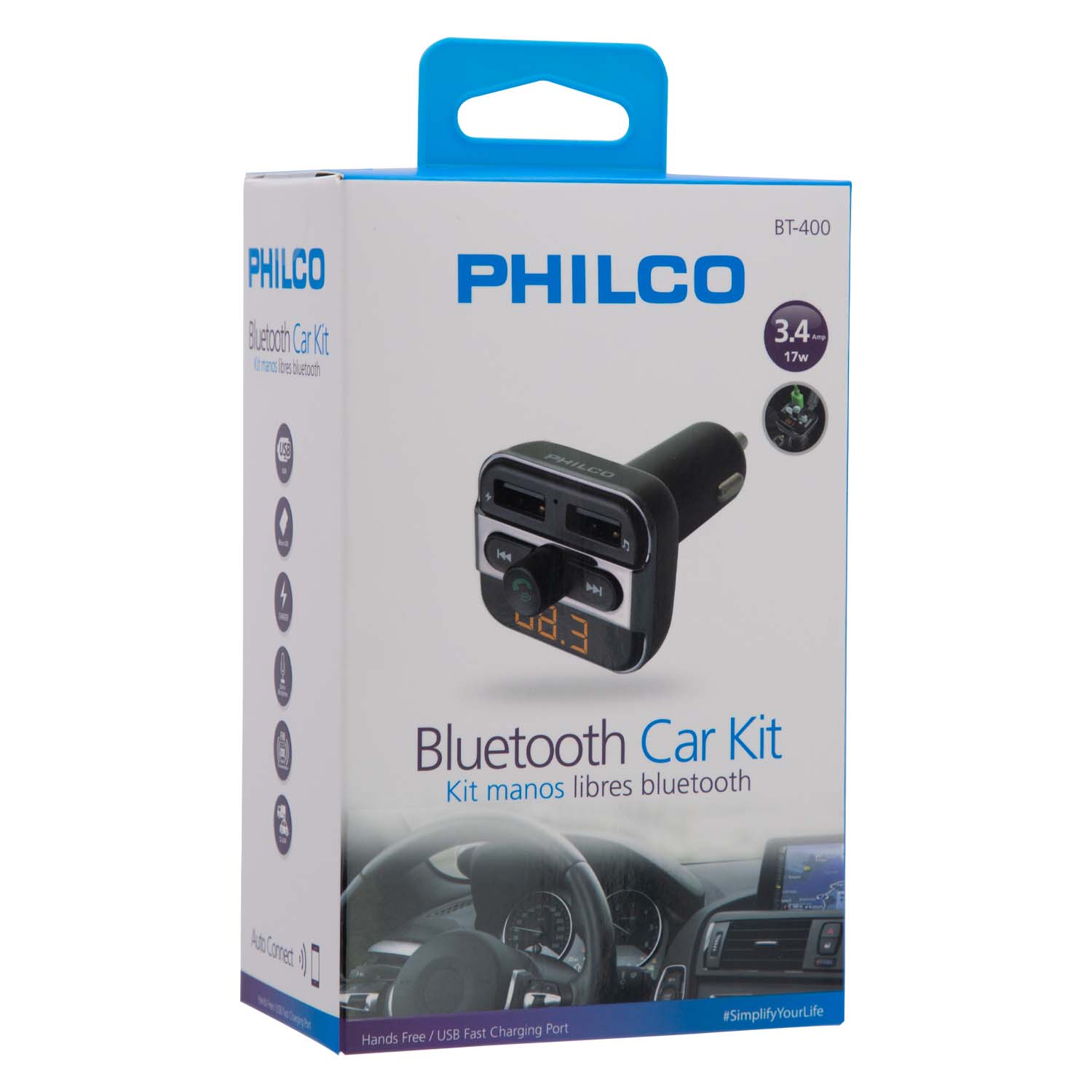 TRANSMISOR FM PHILCO CON BLUETOOTH - 1