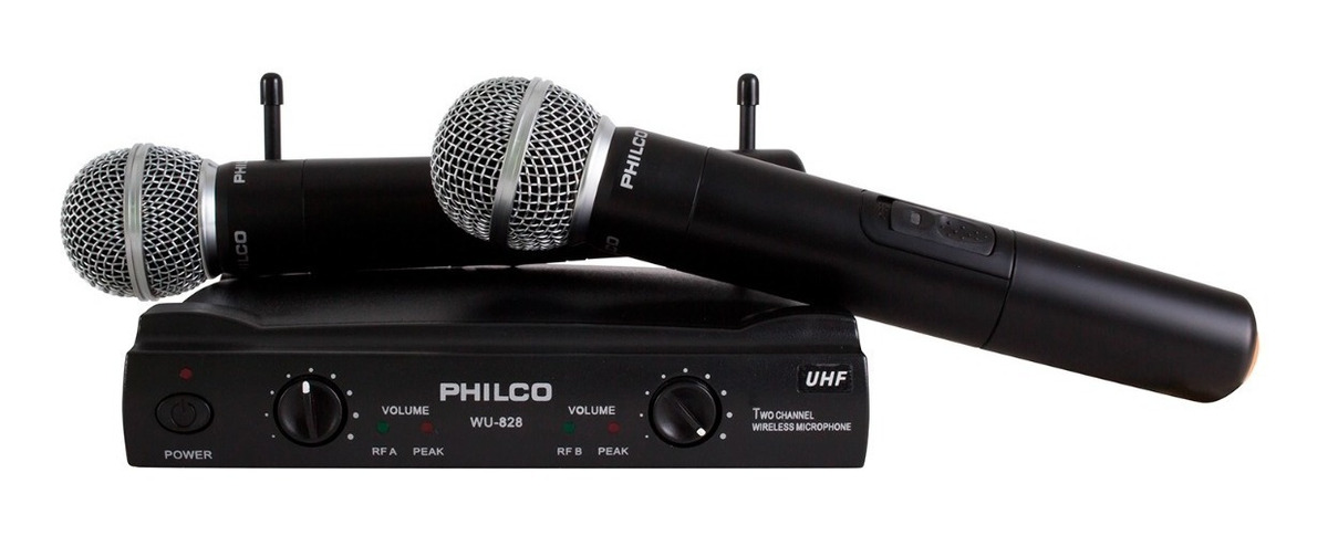 SET PHILCO 2 MICROFONOS INAL. UHF - 1