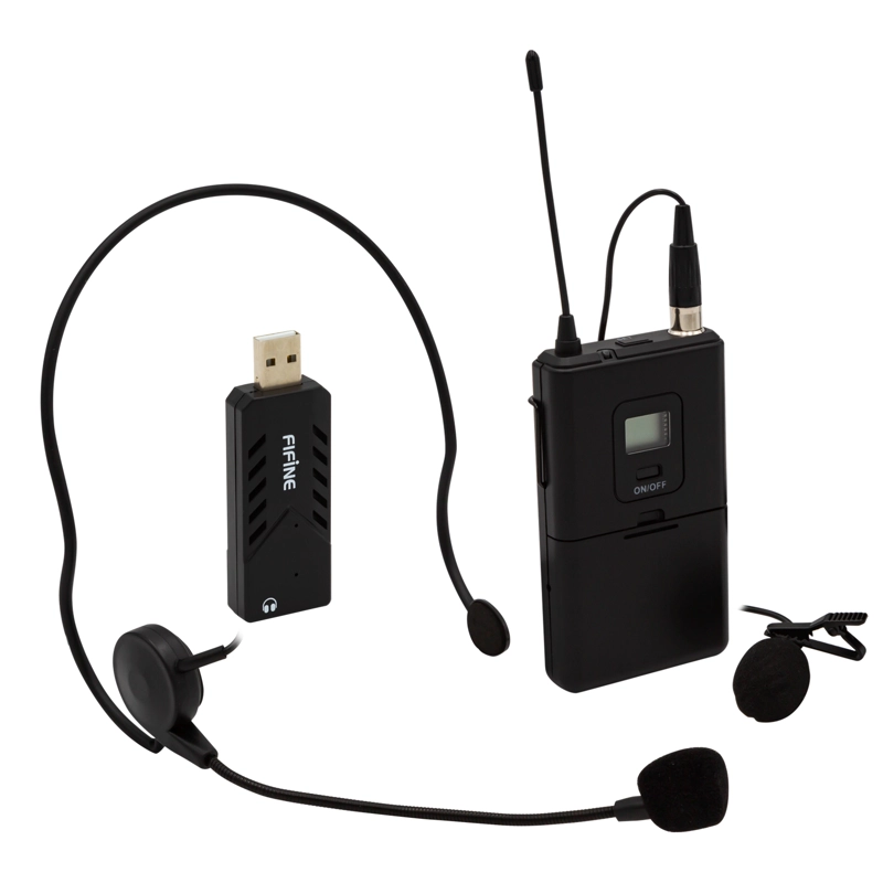 MICRÓFONO FIFINE USB INALAMBRICO SOLAPA K031B - 2