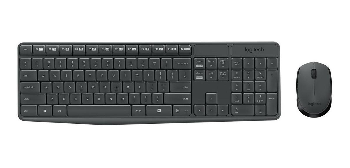 KIT TECLADO + MOUSE UNIVERSAL INALÁMBRICO LOGITECH MK235 ESPAÑOL - 1