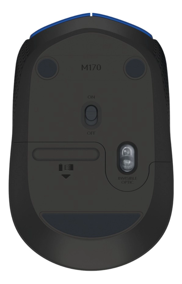 MOUSE INALÁMBRICO LOGITECH M170 AZUL Y NEGRO - 5