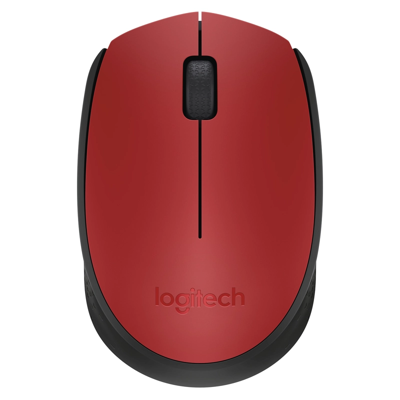 MOUSE INALÁMBRICO LOGITECH M170 ROJO Y NEGRO - 1