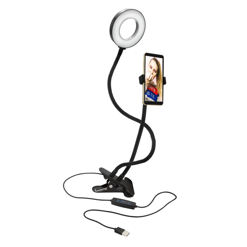 SOPORTE TIPO CLIP PARA SMARTPHONE CON ARO DE LUZ - 2