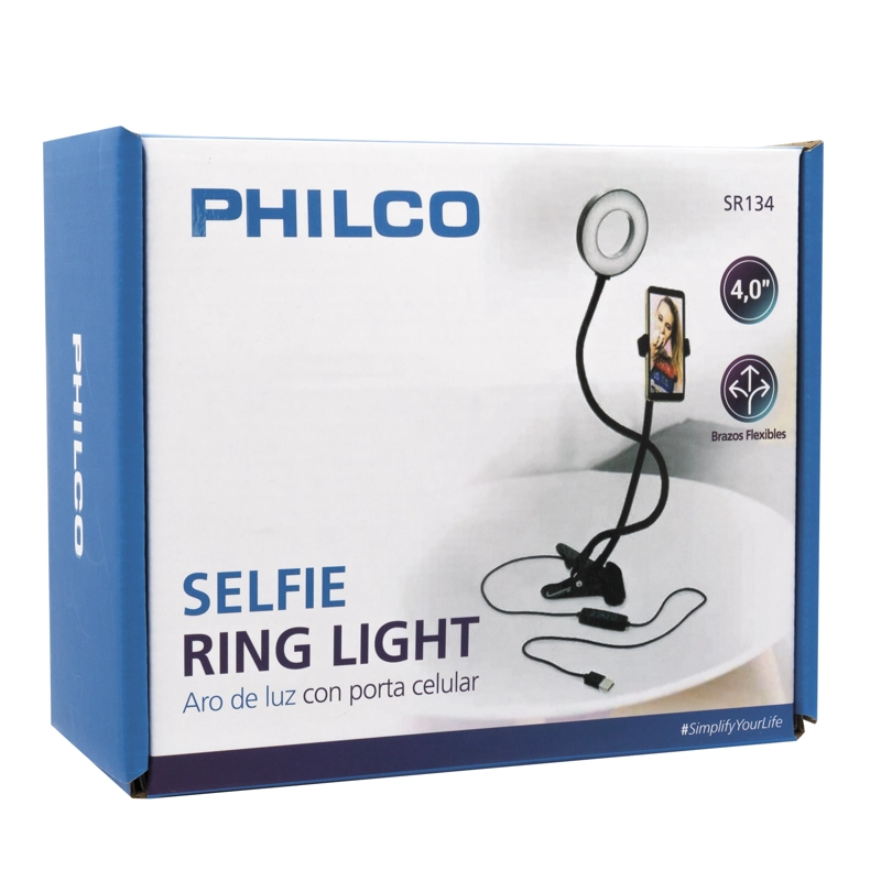 SOPORTE TIPO CLIP PARA SMARTPHONE CON ARO DE LUZ - 3