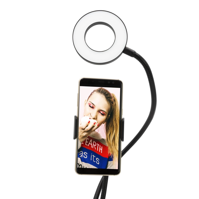SOPORTE TIPO CLIP PARA SMARTPHONE CON ARO DE LUZ - 5
