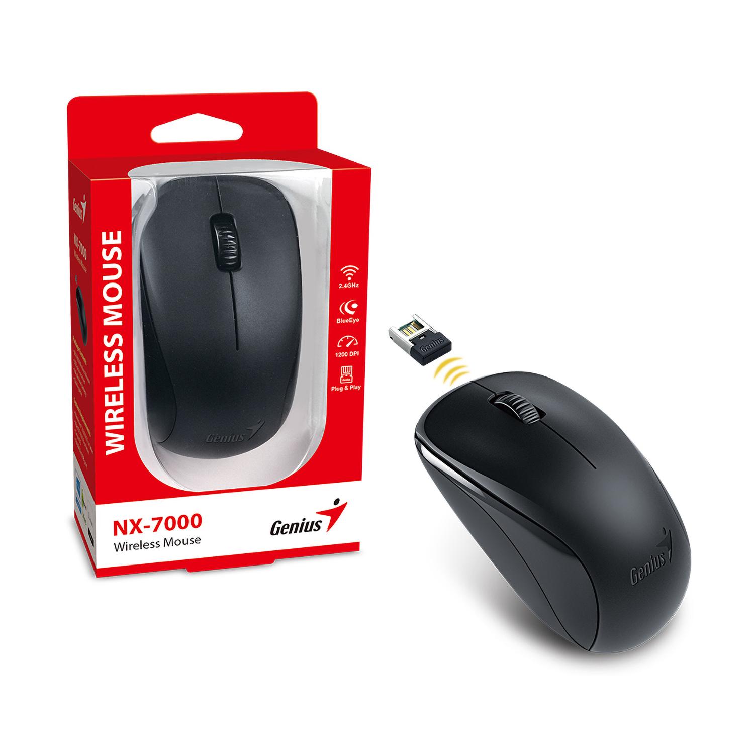 MOUSE INALÁMBRICO GENIUS NX-7000 NEGRO, NUEVO EMPAQUE, G5 - 4
