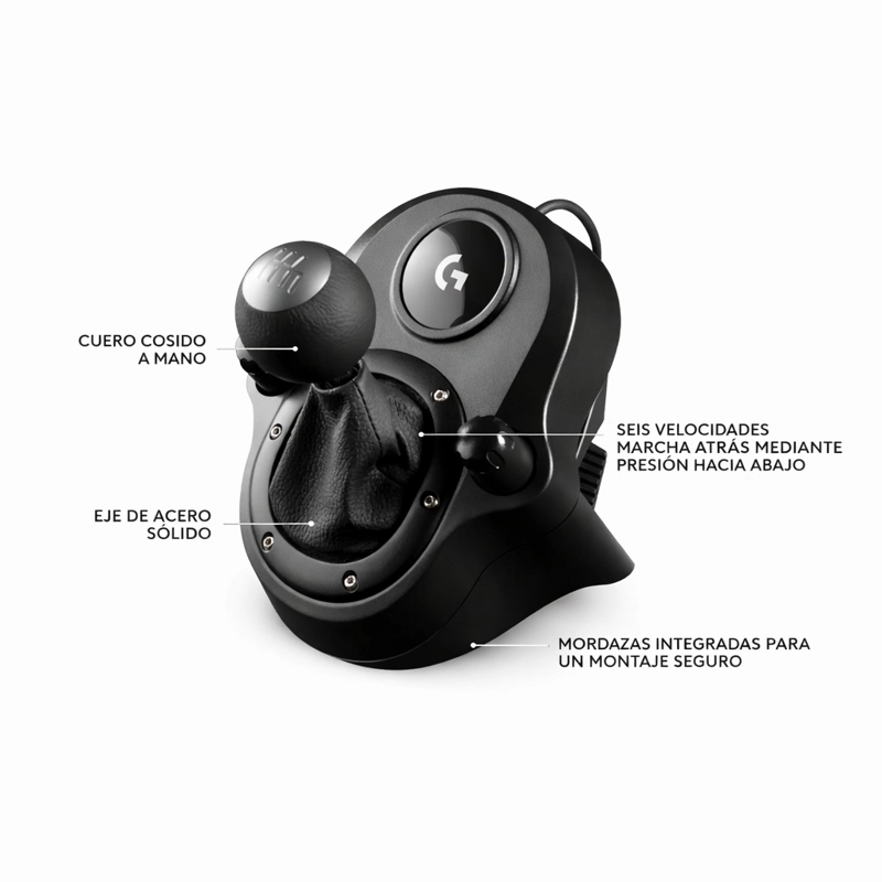KIT VOLANTE G923 PS4 + PALANCA DE CAMBIOS NEGRO COM03 - 6