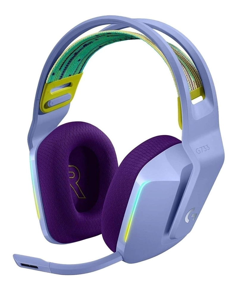 AUDÍFONOS GAMER LOGITECH HEADSET TRUE WIRELESS G733 LIGHTSPEED RGB BLUETOOTH LILA - 1