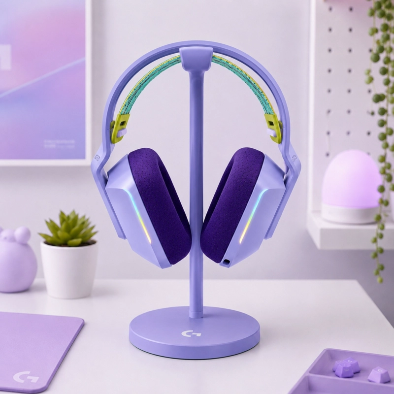 AUDÍFONOS GAMER LOGITECH HEADSET TRUE WIRELESS G733 LIGHTSPEED RGB BLUETOOTH LILA - 2
