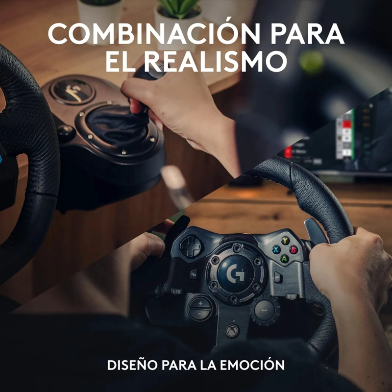 KIT VOLANTE G923 XBOX + PALANCA DE CAMBIOS NEGRO COM04 - 4