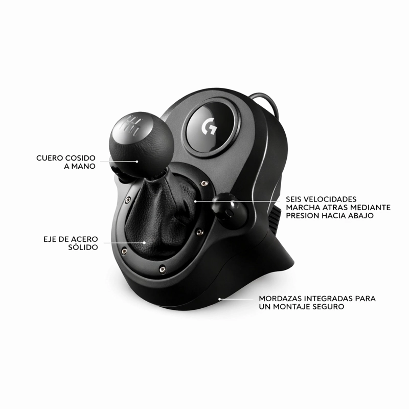 KIT VOLANTE G923 XBOX + PALANCA DE CAMBIOS NEGRO COM04 - 6