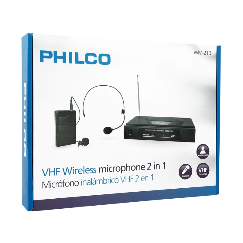 MICROFONO PHILCO INALAM. 2 EN 1 CINTILLO/SOLAPA VHF - 4