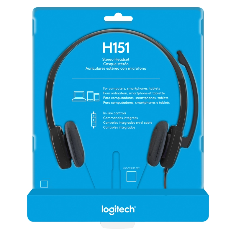 AUDÍFONOS LOGITECH HEADSET 981-000587 H151 - 4