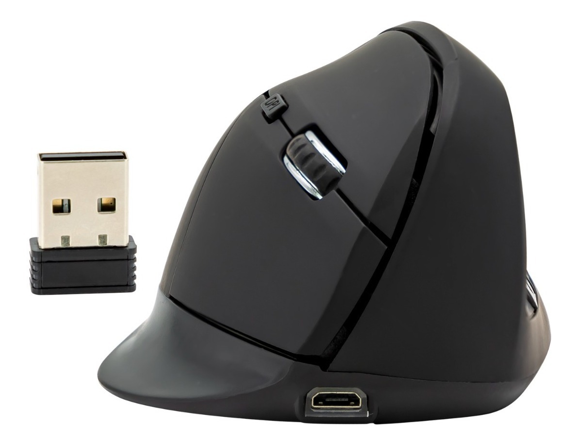 MOUSE INALÁMBRICO PHILCO VERTICAL ERGONÓMICO 6B 1600DPI USB - 1