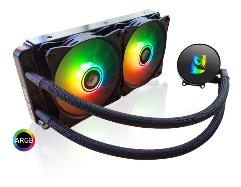 COOLER CPU REDRAGON WATER COOLING RGB DUAL FAN 120 MM CCW-3000 - 3
