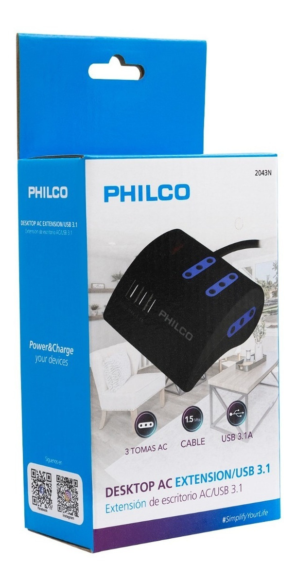 EXTENSION USB PHILCO 3 POS 2043N - 6