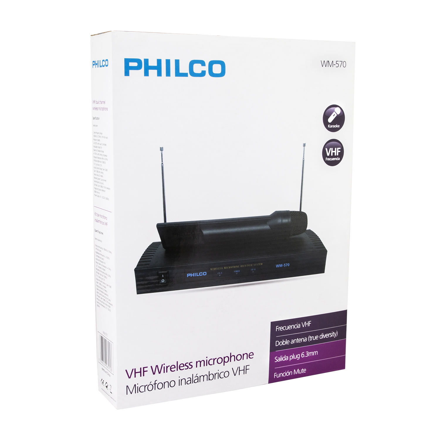 MICROFONO PHILCO S INALAMBRICOS VHF FM WM570 - 4
