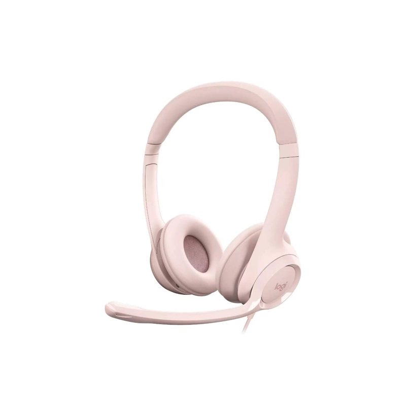 AUDÍFONOS LOGITECH HEADSET 981-001280 USB H390 ROSADO - 1