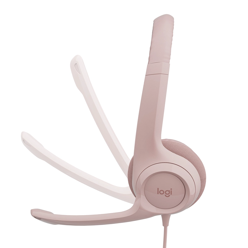 AUDÍFONOS LOGITECH HEADSET 981-001280 USB H390 ROSADO - 3