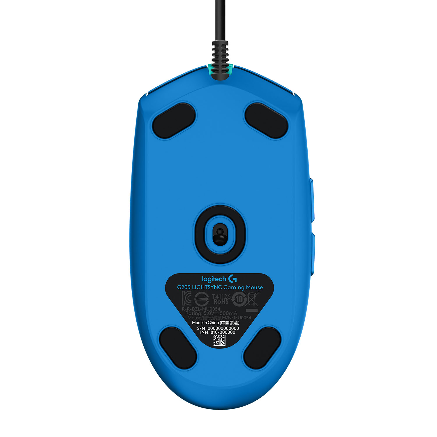 MOUSE LOGITECH G203 LIGHTSYNC BLUE - 4