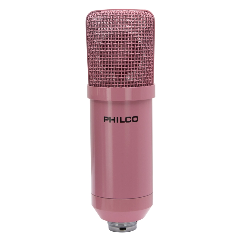 KIT STUDIO MICROPHONE PHILCO C/SOP/POP/STAND/USB SOUND CARD ROSADO - 3
