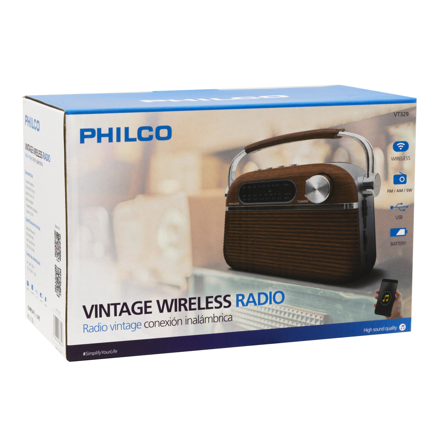 RADIO PHILCO VINTAGE BT VT329 - 1