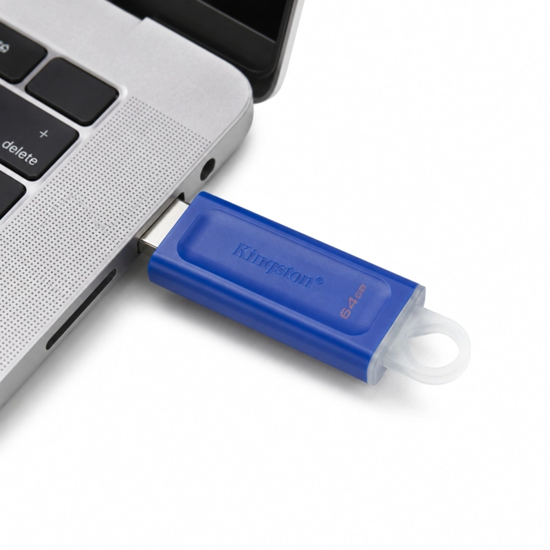 ADAPTADOR KINGSTON DTX/64GB PENDRIVE EXODIA 3.2 -64GB AZUL - 3