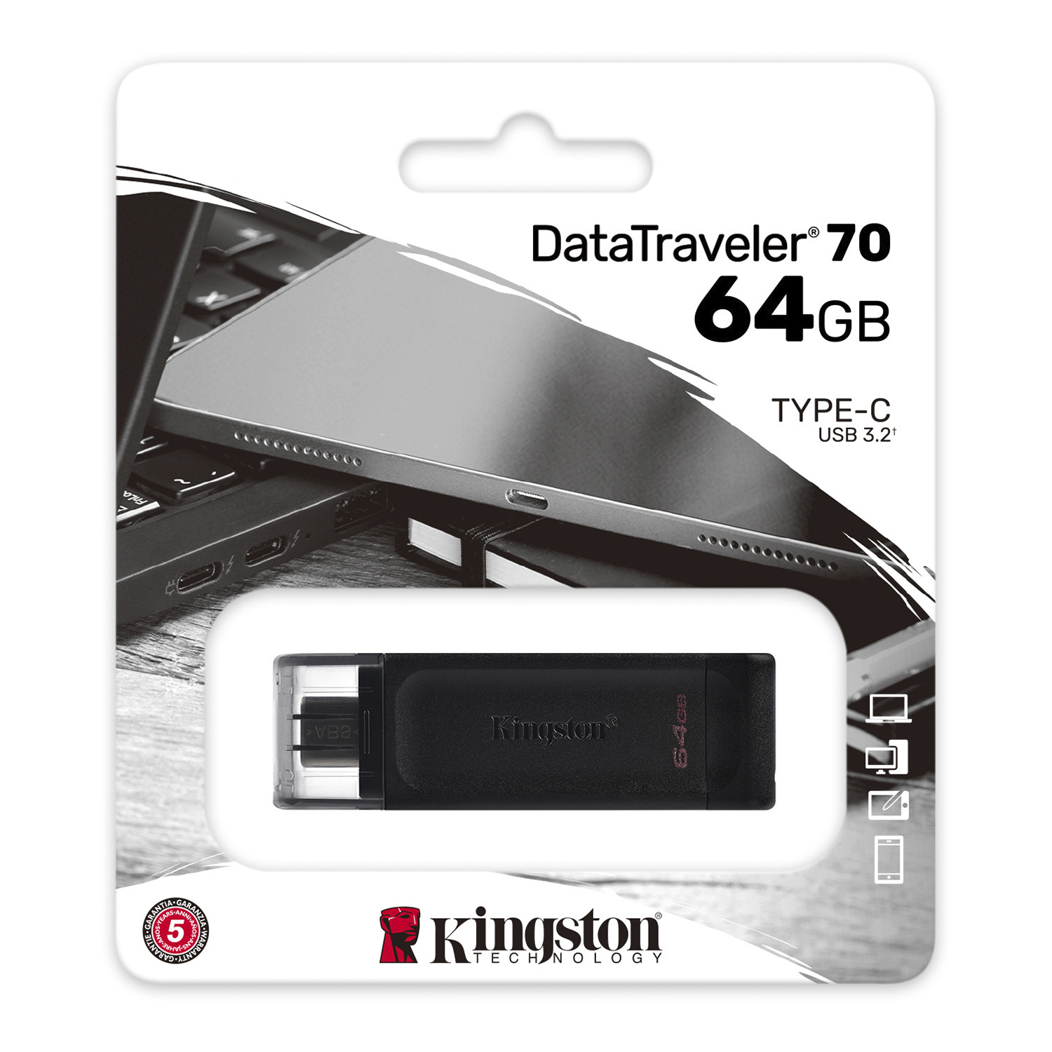 DT70/64GB -64GB PENDRIVE-C / 3.2 DATA TRAVELER 70 - 7