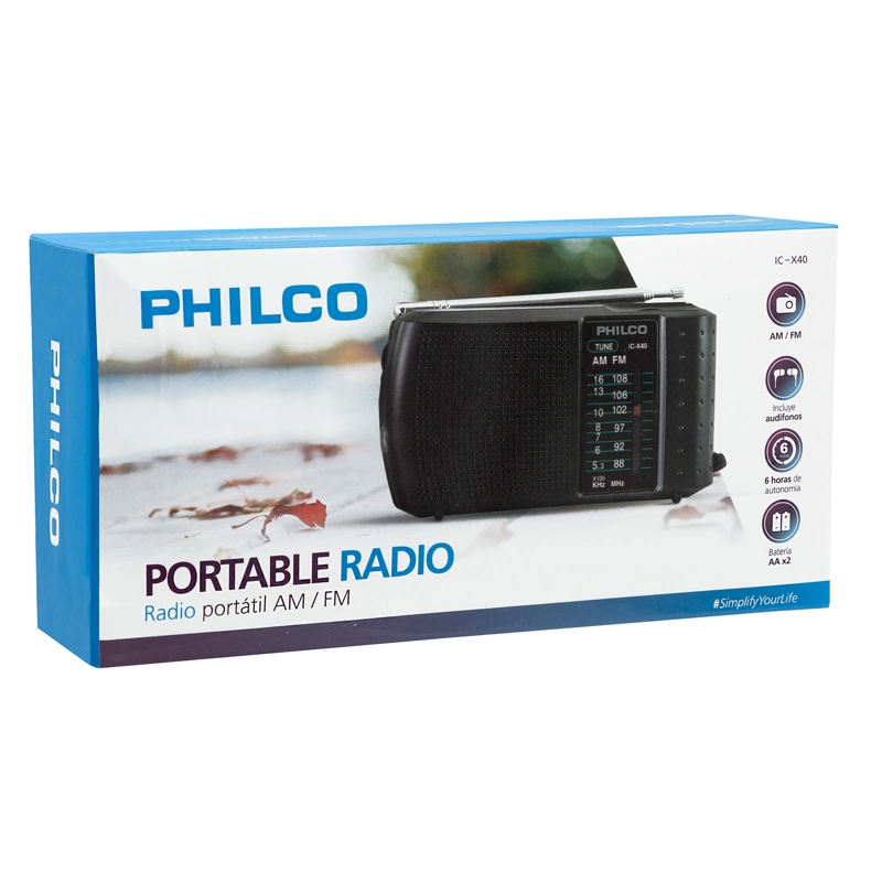 RADIO PHILCO PORTÁTIL C/ PARLANTE Y AUDÍFONO - 5