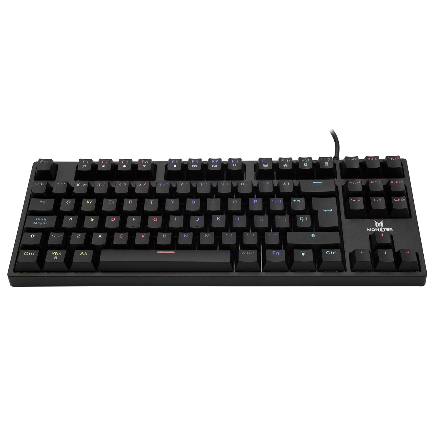 TECLADO MONSTER GAMES T3117 KEYBOARD MECANICO GAMER PUNISHER - 2