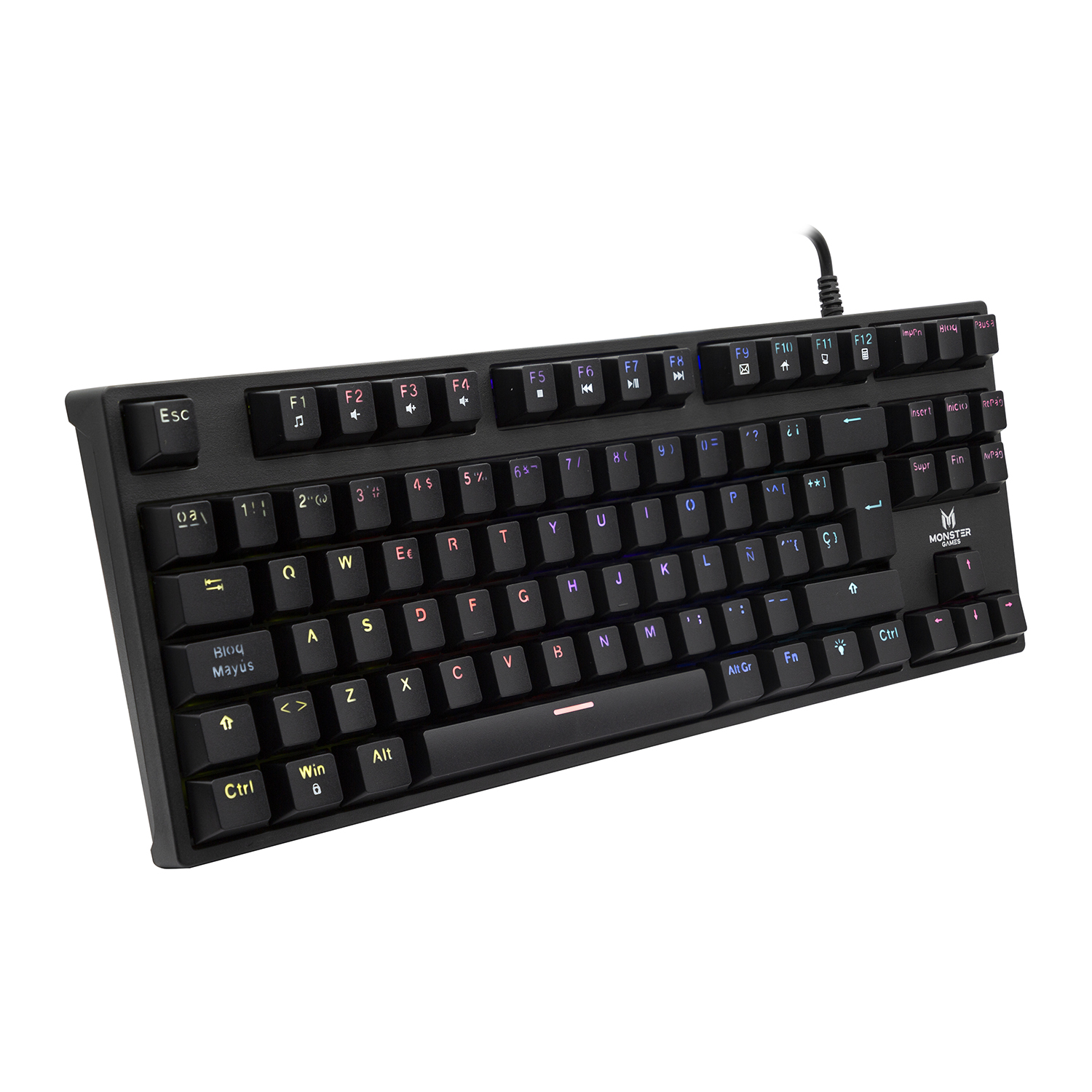 TECLADO MONSTER GAMES T3117 KEYBOARD MECANICO GAMER PUNISHER - 4