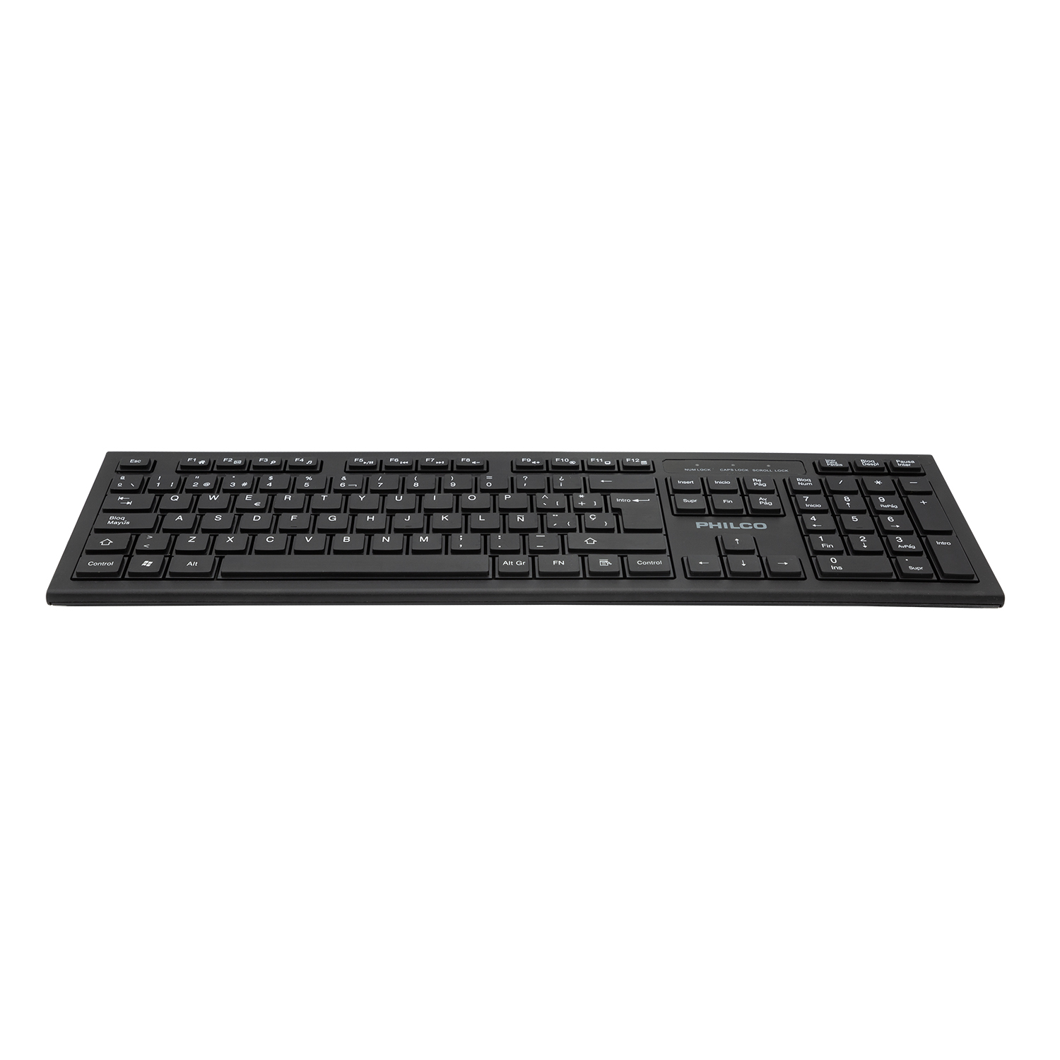 TECLADO INALÁMBRICO PHILCO ESTÁNDAR NEGRO - 1