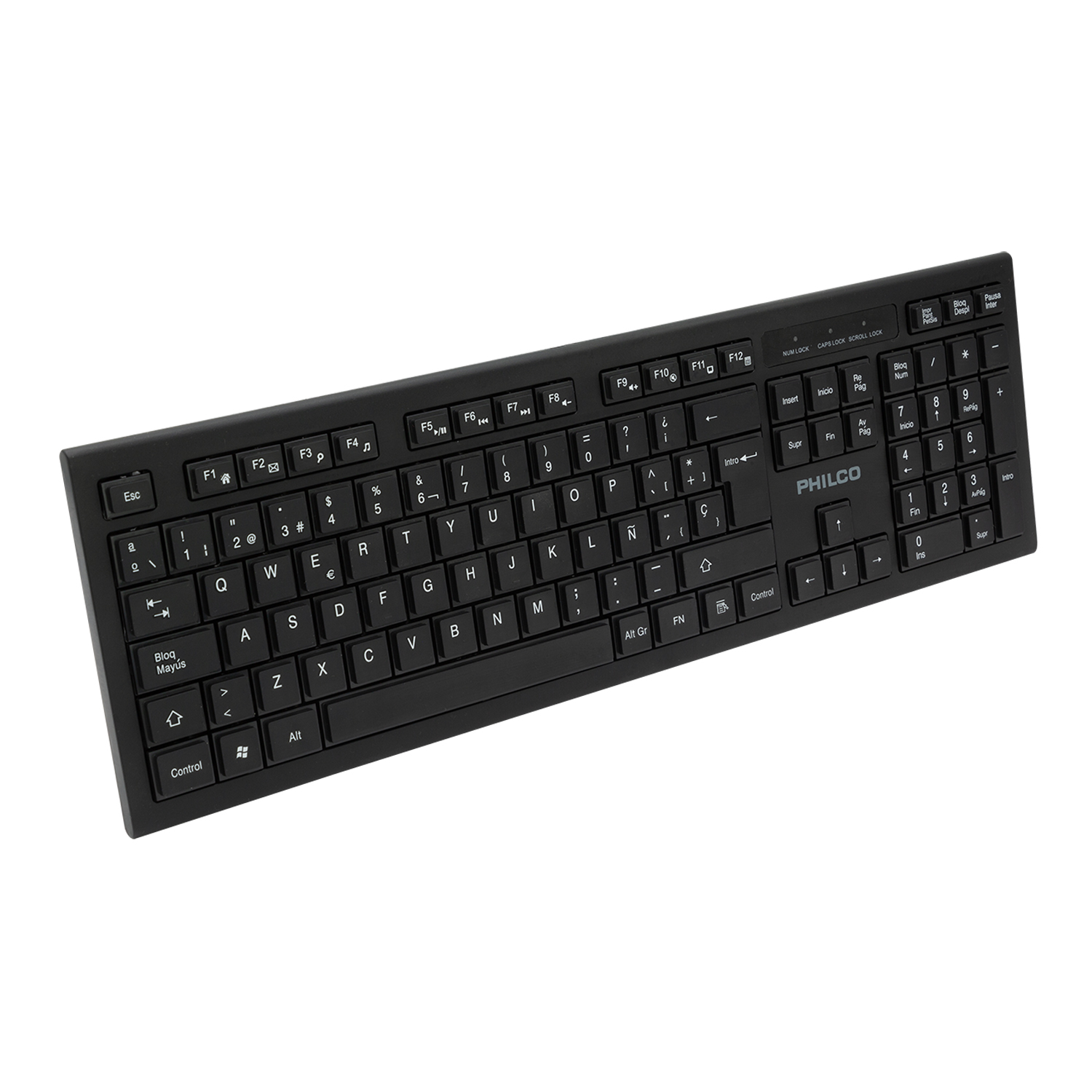 TECLADO INALÁMBRICO PHILCO ESTÁNDAR NEGRO - 2
