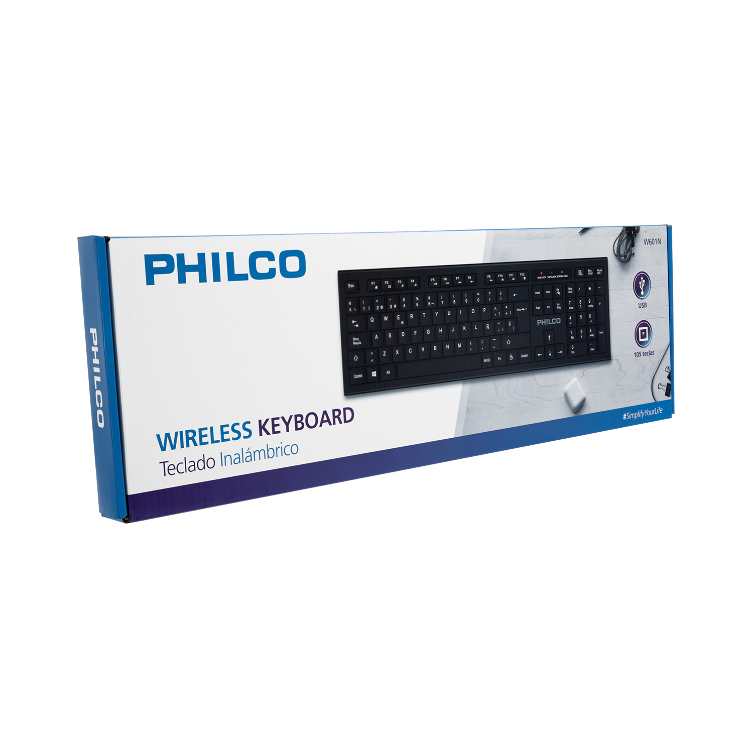 TECLADO INALÁMBRICO PHILCO ESTÁNDAR NEGRO - 3