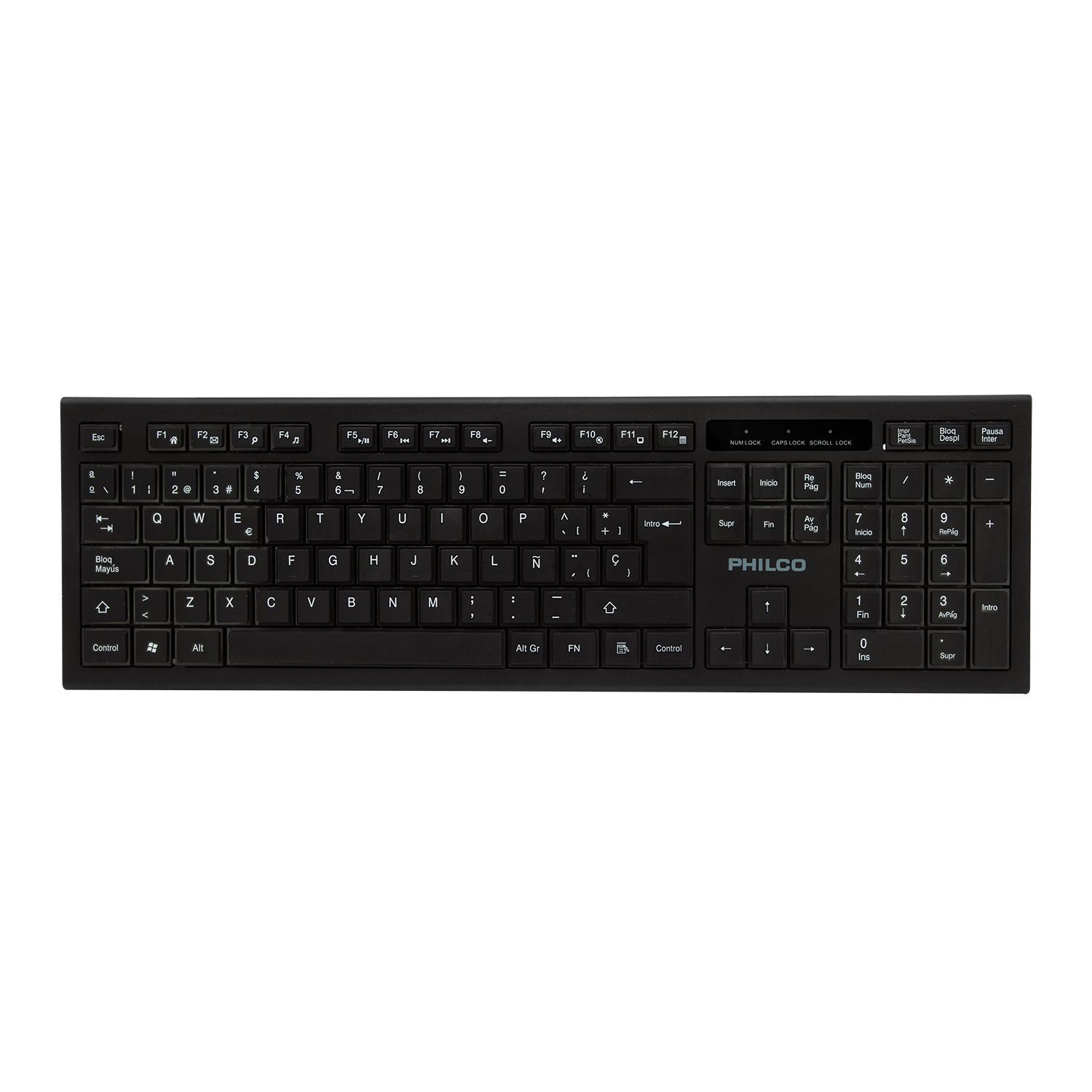 TECLADO INALÁMBRICO PHILCO ESTÁNDAR NEGRO - 4