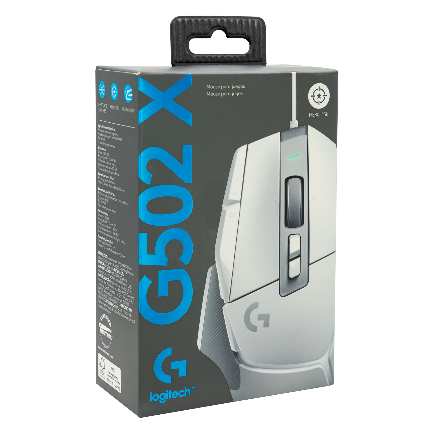 MOUSE LOGITECH 910-006145 GAMING G502 X WHITE - 2
