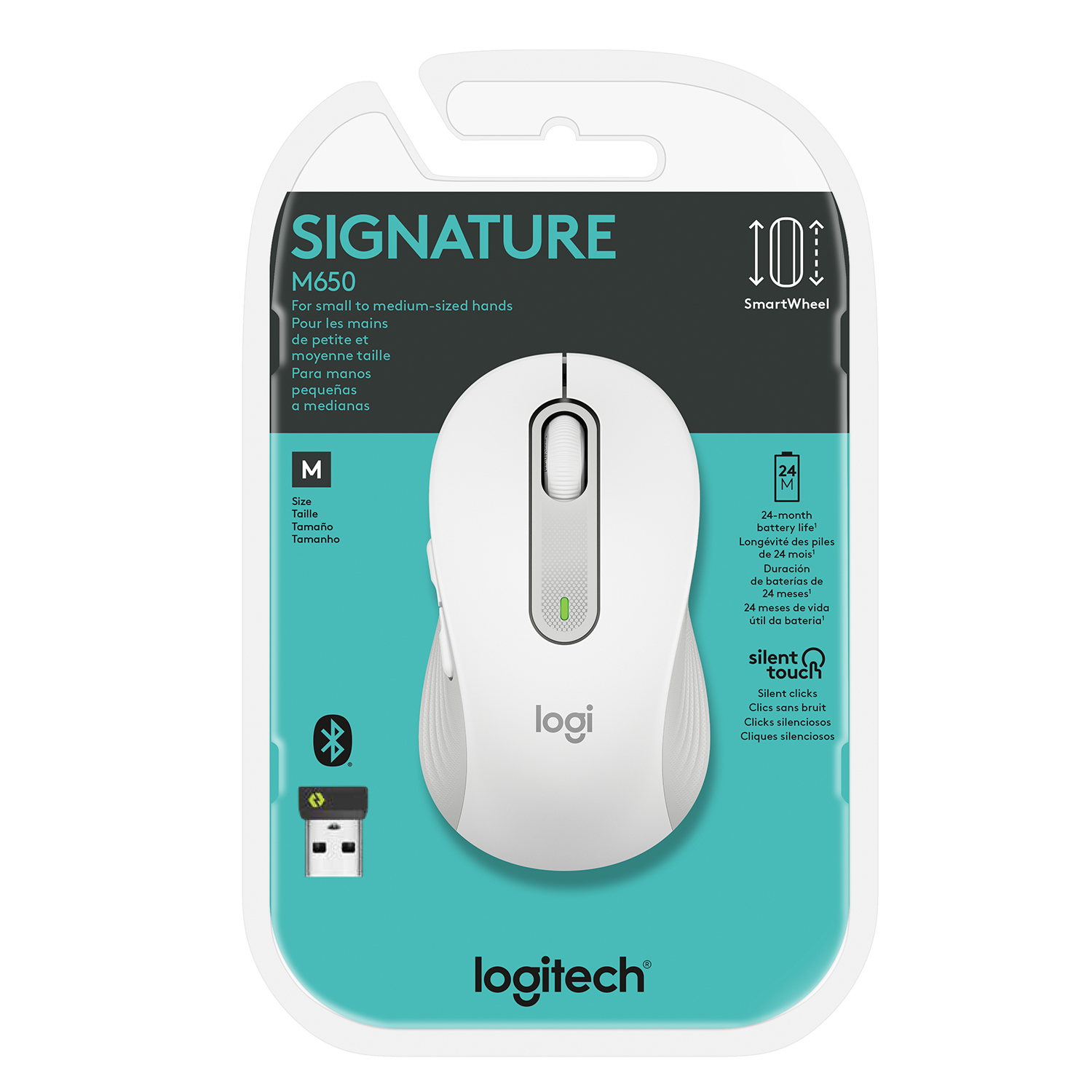 MOUSE LOGITECH 910-006252 M650 WHITE - 7