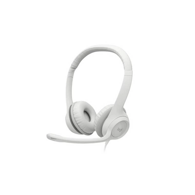 AUDÍFONOS LOGITECH HEADSET 981-001285 USB H390 BLANCO - 1
