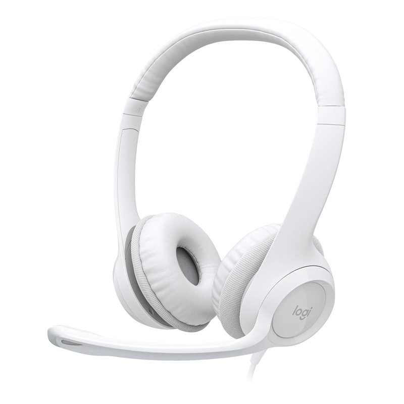 AUDÍFONOS LOGITECH HEADSET 981-001285 USB H390 BLANCO - 2