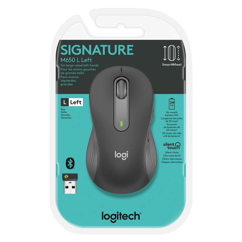 MOUSE LOGITECH SIGNATURE M650 LARGE LEFT WIRELESS - 4