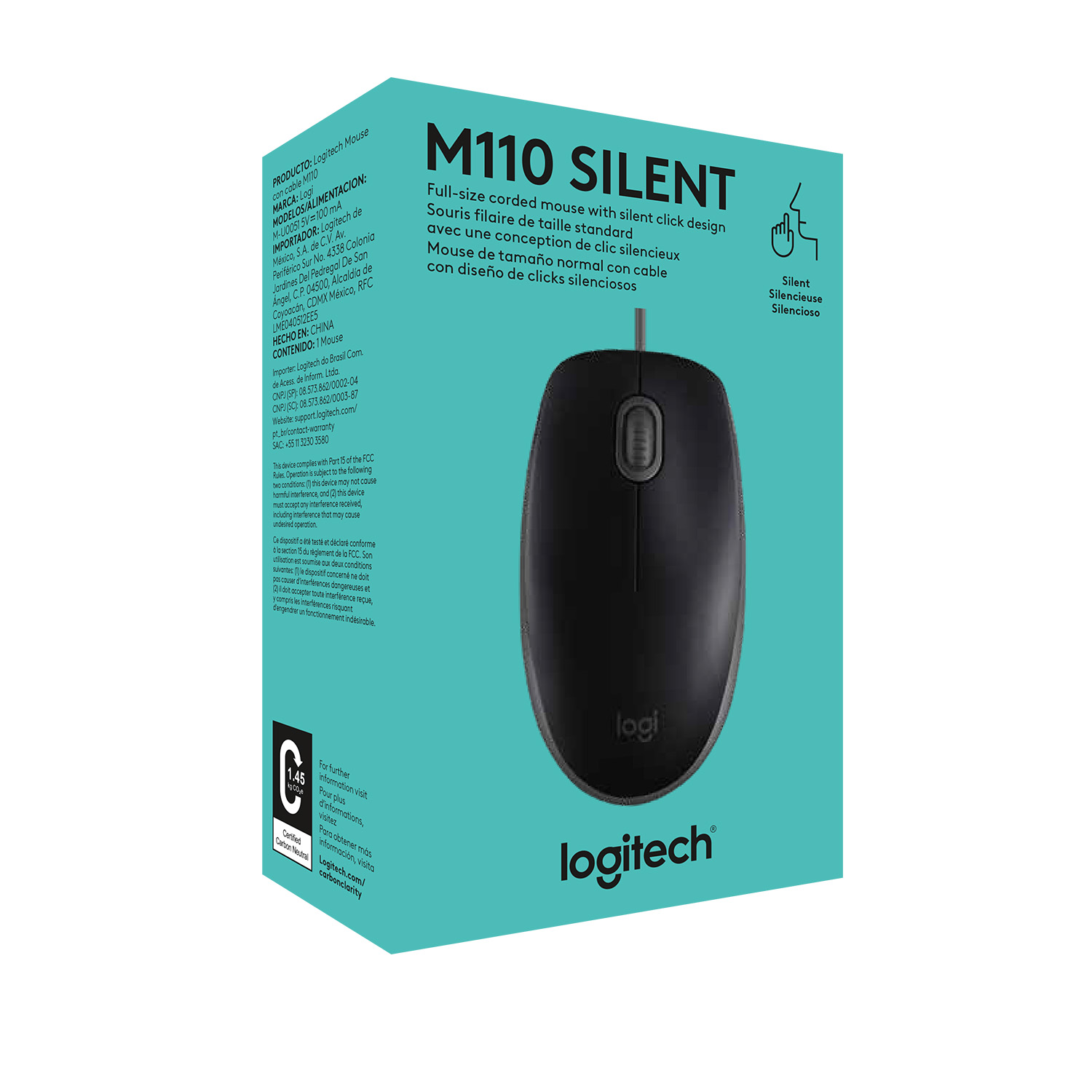 MOUSE LOGITECH 910-006756 M110 SILENT NEGRO - 3