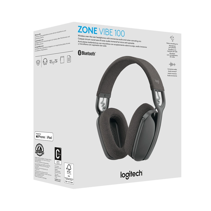 LOGITECH ZONE VIBE 100 - GRAPHITE - 6