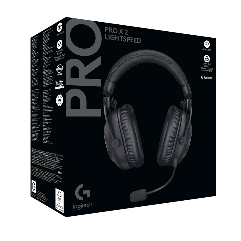AUDÍFONOS LOGITECH HEADSET X LIGHTSPEED 2 981 1262 PRO NEGRO - 7