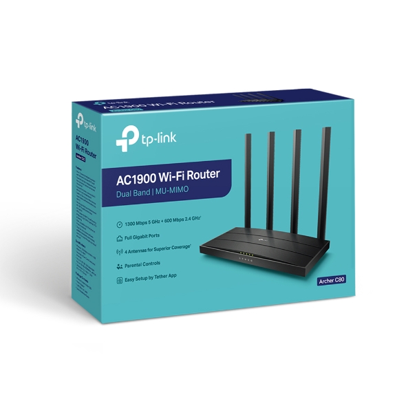 ROUTER WI-FI INALAMBRICO AC1900 ARCHER C80 MU-MIMO TPLINK - 5