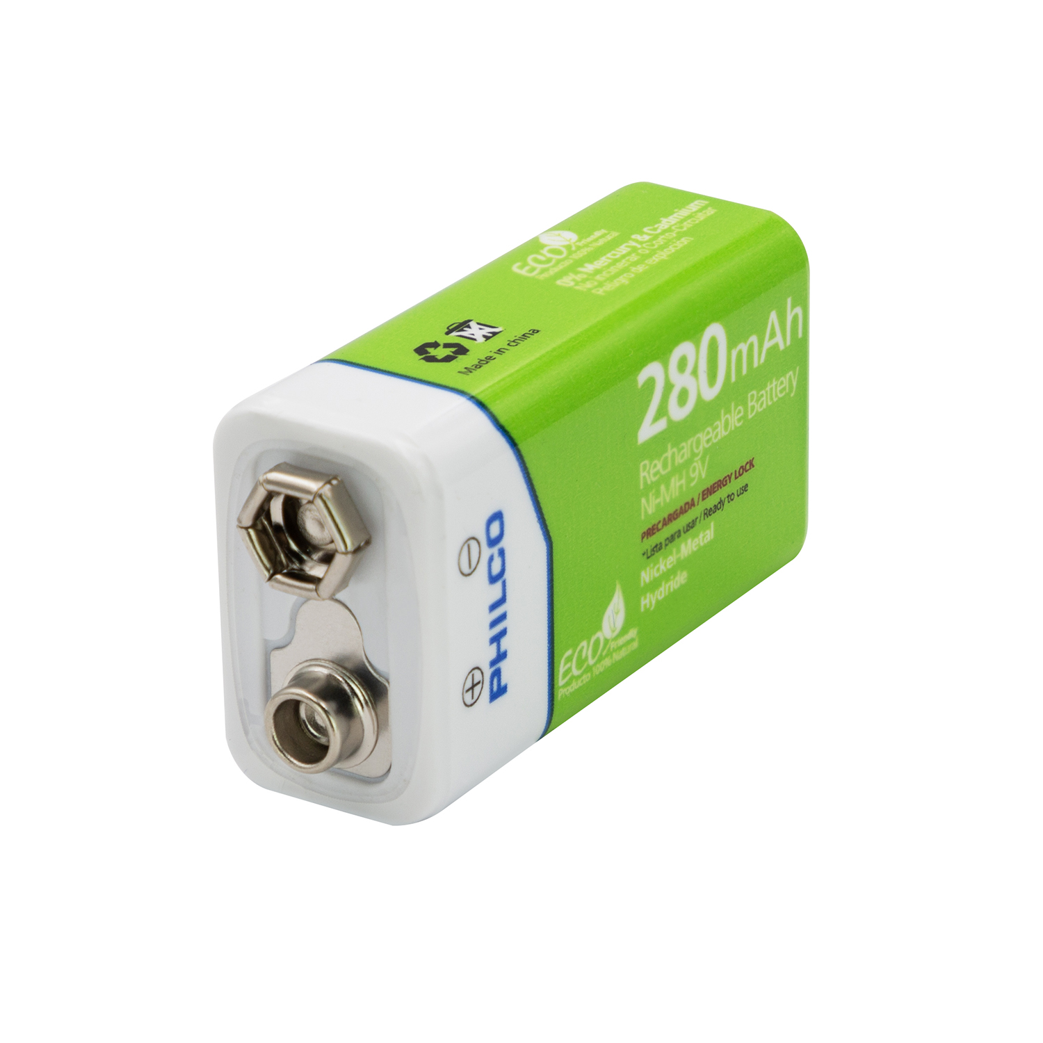 BATERIA 9V 280MAH RECARGABLE PHILCO  - 2