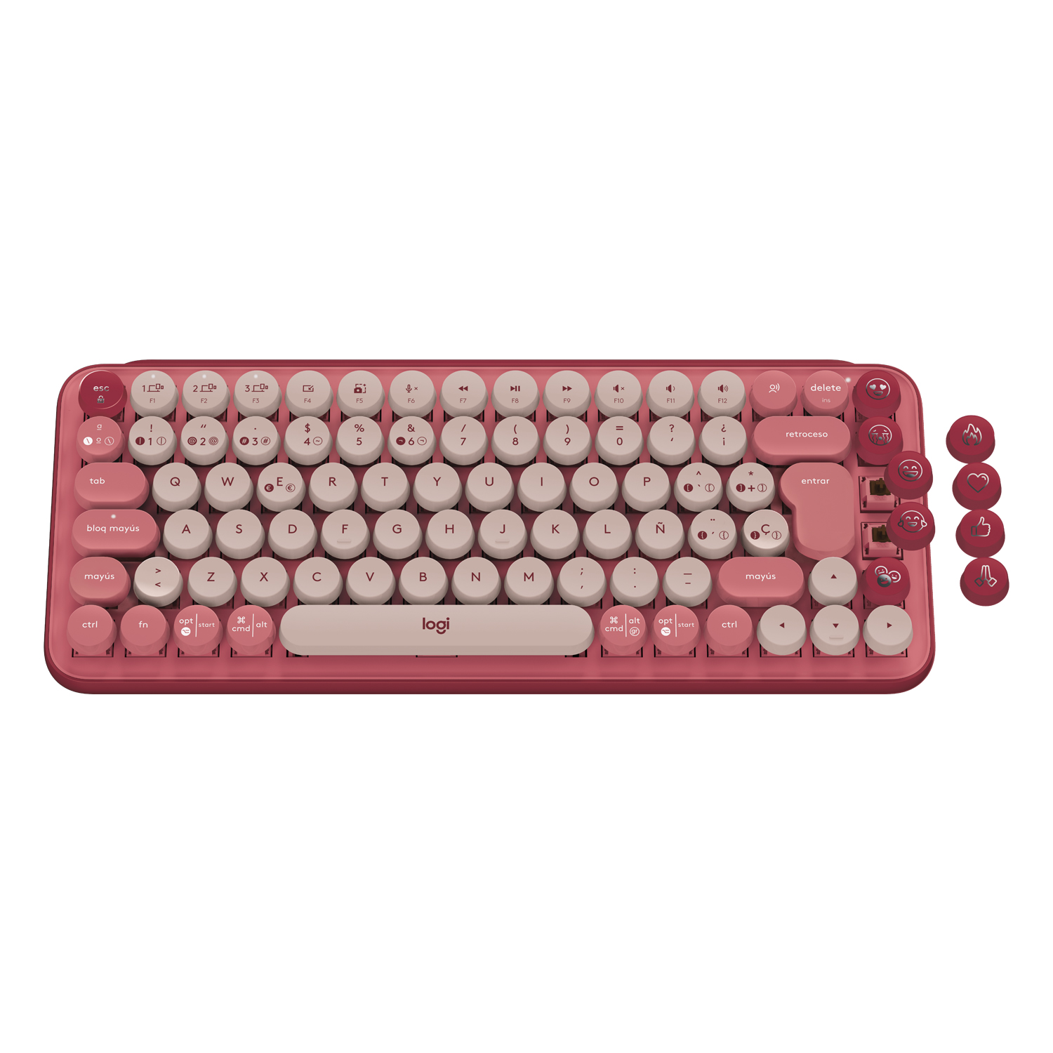 TECLADO LOGITECH 920-010715 POP KEYS ROJO - 2