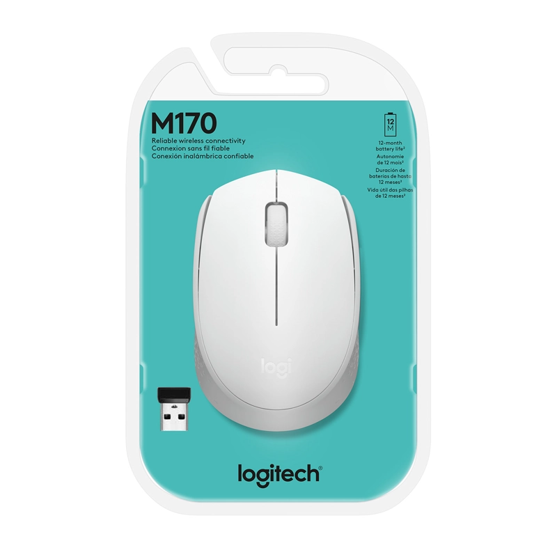 MOUSE LOGITECH 910-006864 M170  WHITE - 6