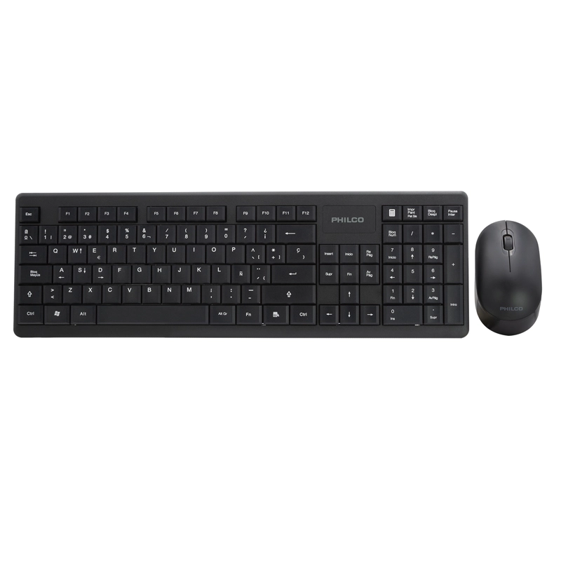 COMBO INALAMBRICO MOUSE + TECLADO 6314N NEGRO - 4