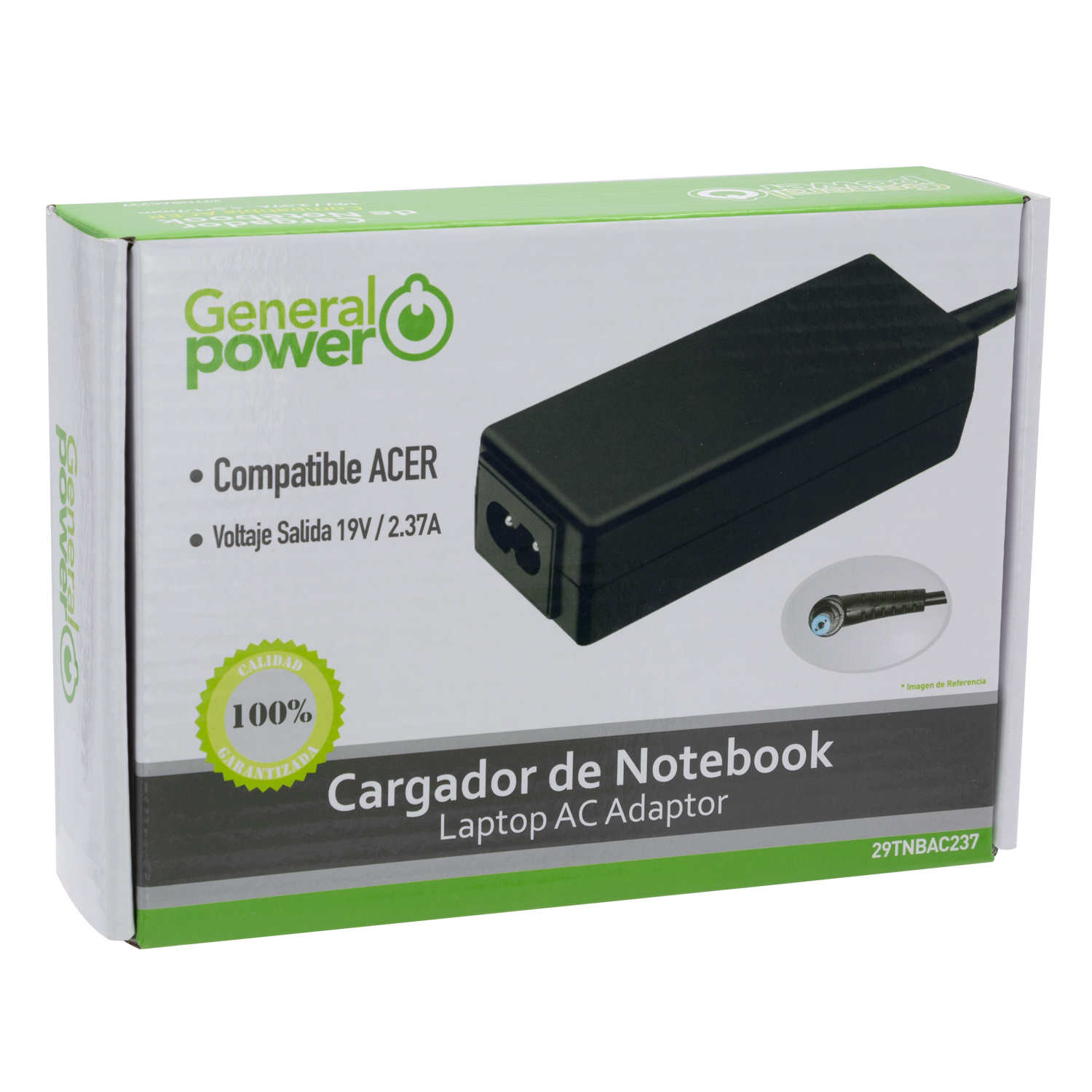 CARGADOR GENERAL POWER ULTRABOOK COMPATIBLE CON ACER 19V - 6