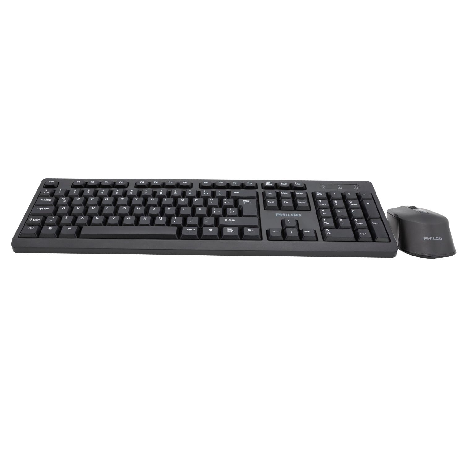 COMBO INALÁMBRICO PHILCO MOUSE + TECLADO 6354K NEGRO - 4